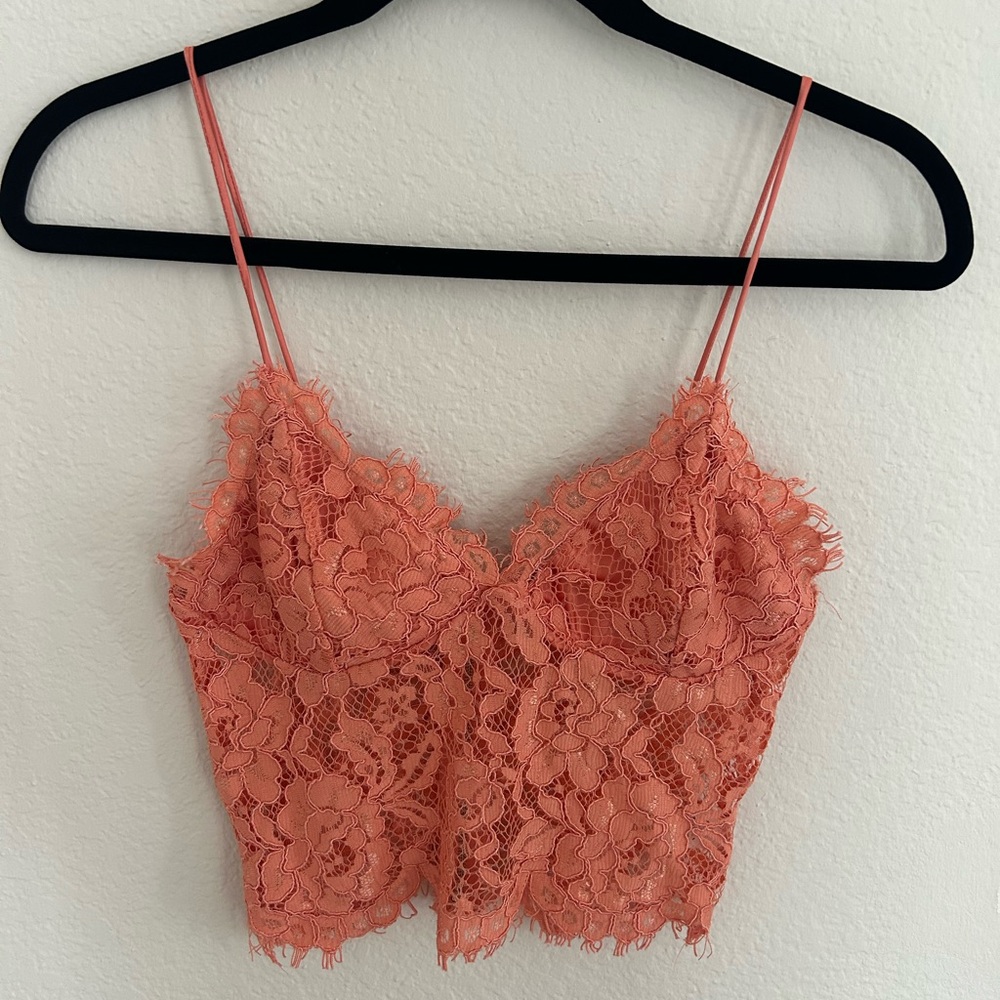 Lace Coral Cami Top